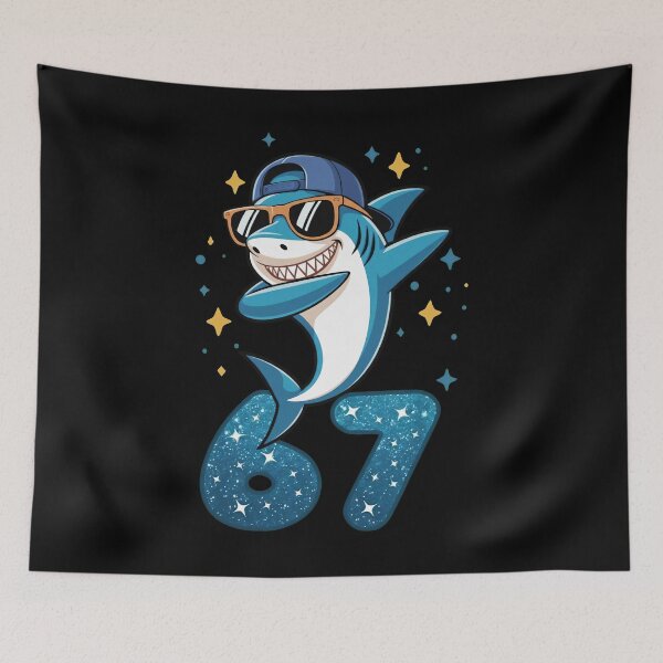 Item preview, Cool Shark Dab 67 Six Seven Birthday Tee designed and sold by LashondaGreen89.