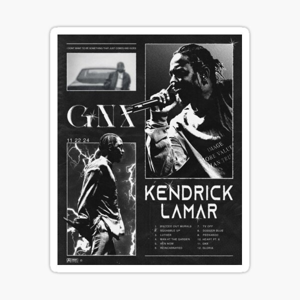 Kendrick Lamar super bowl poster Sticker