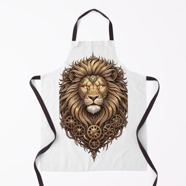 Item preview, Steampunk art with lion head, metal mane designed and sold by Marcu Ioachim.