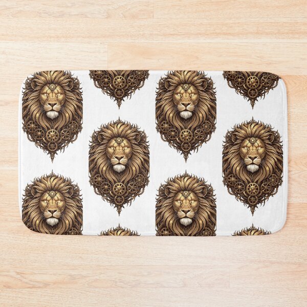 Item preview, Steampunk art with lion head, metal mane designed and sold by Marcu Ioachim.