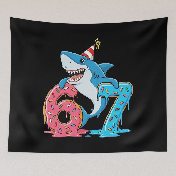 Item preview, Donut Shark 6 7 Six Seven Birthday Party Tee designed and sold by LashondaGreen89.