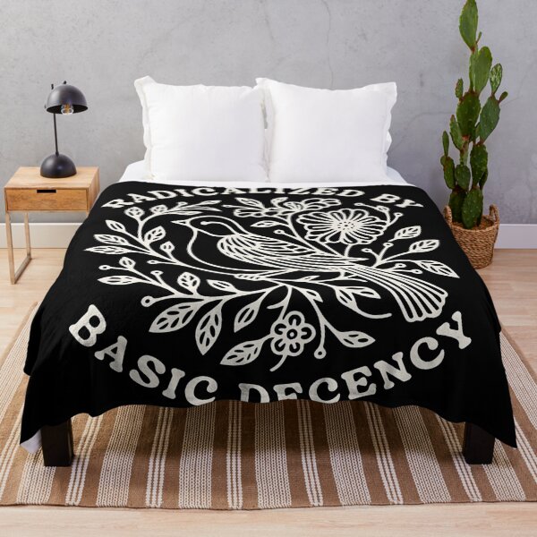 Item preview, Radicalized by Basic Decency – Botanical Activist Graphic Statement T-Shirt designed and sold by maitivi.