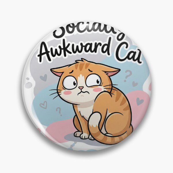 Item preview, Socially Awkward Cat Tee | Introvert Cat Lover Sticker | Funny Cat Humor Mug designed and sold by GeniePixel.