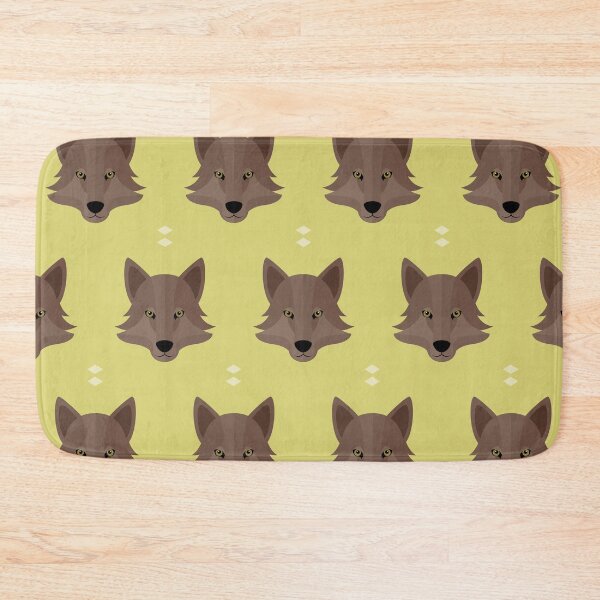 Item preview, Wolf heads on green designed and sold by reneesillus.