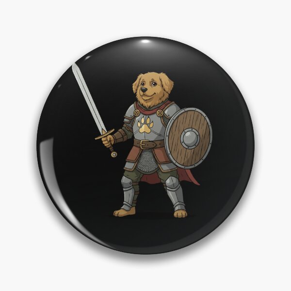 Item preview, Fantasy Dog Warrior T-Shirt | Medieval Canine Knight with Sword | Heroic Animal Fantasy Art designed and sold by ZyxDes.
