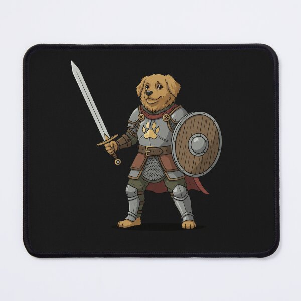 Item preview, Fantasy Dog Warrior T-Shirt | Medieval Canine Knight with Sword | Heroic Animal Fantasy Art designed and sold by ZyxDes.