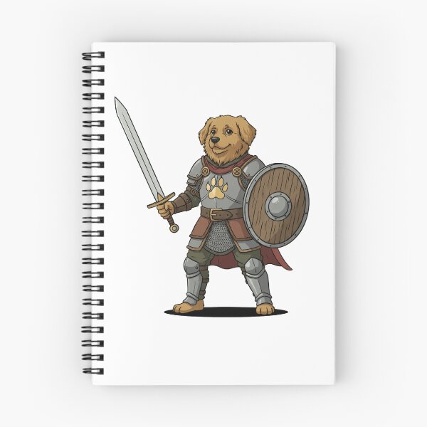 Item preview, Fantasy Dog Warrior T-Shirt | Medieval Canine Knight with Sword | Heroic Animal Fantasy Art designed and sold by ZyxDes.