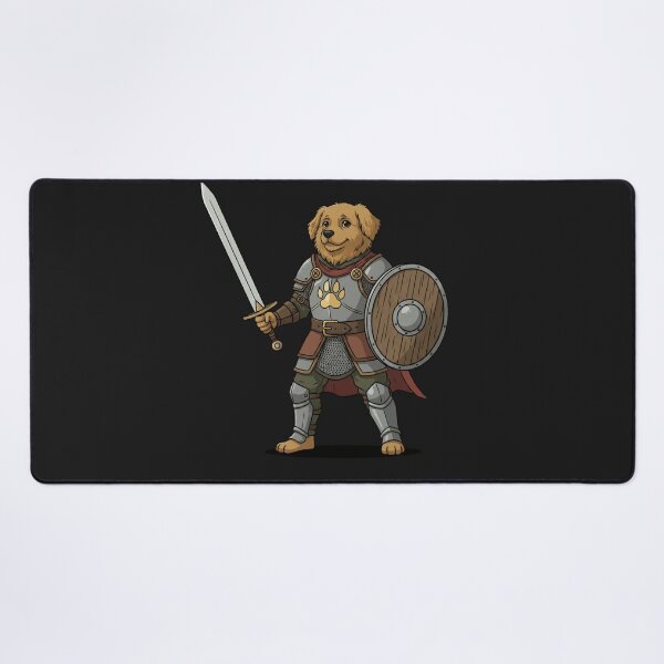 Item preview, Fantasy Dog Warrior T-Shirt | Medieval Canine Knight with Sword | Heroic Animal Fantasy Art designed and sold by ZyxDes.