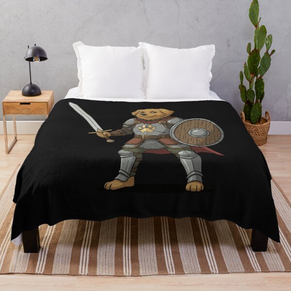 Item preview, Fantasy Dog Warrior T-Shirt | Medieval Canine Knight with Sword | Heroic Animal Fantasy Art designed and sold by ZyxDes.