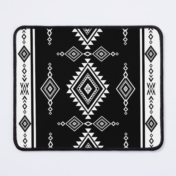 Item preview, Black and white native Indian seamless pattern. designed and sold by Nengsang.