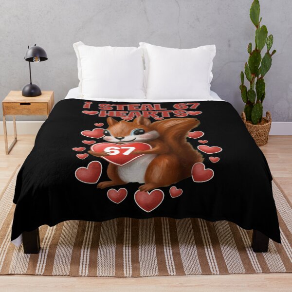 Item preview, Cute Squirrel Steals 67 Six Seven Hearts Tee designed and sold by LashondaGreen89.