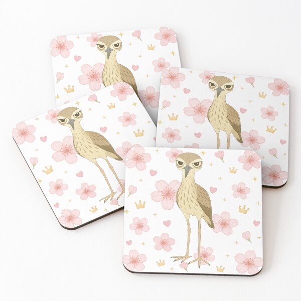 Item preview, Stone-Curlew with Cherry Blossoms - White designed and sold by HIMEKARI.