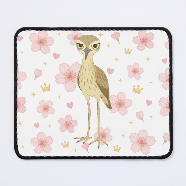 Item preview, Stone-Curlew with Cherry Blossoms - White designed and sold by HIMEKARI.