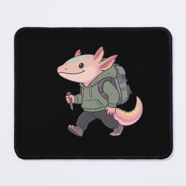 Item preview, Hiking Axolotl – Chill Outdoor Adventure Lifestyle Illustration designed and sold by ColorSplash123.
