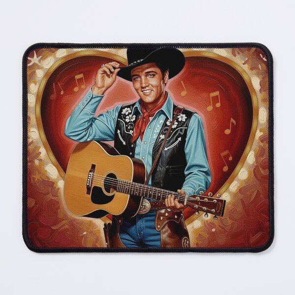 Item preview, Elvis Presley Valentine Art – "Roped My Heart" Cowboy Oil Painting designed and sold by Art's Diner.