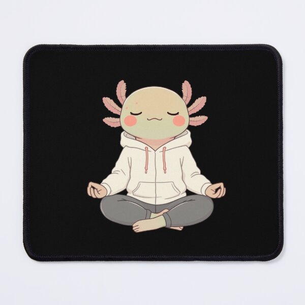 Item preview, Yoga Axolotl – Calm Wellness Mindfulness Illustration designed and sold by ColorSplash123.