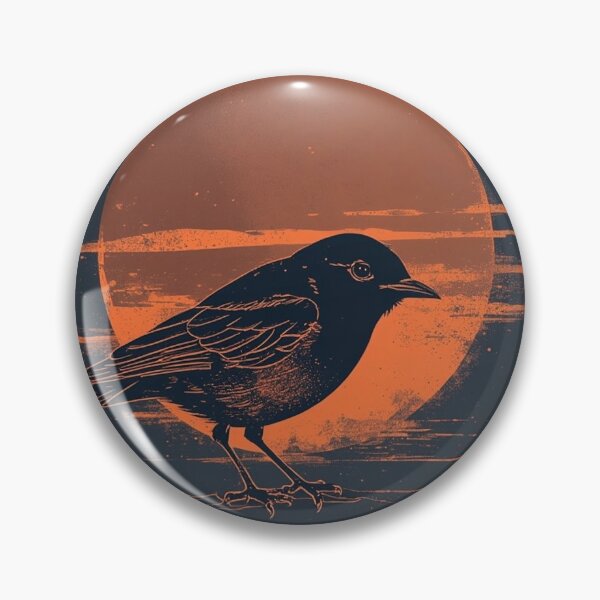 Item preview, Vintage Raven Silhouette with Distressed Sunset Circle designed and sold by Mido-artister.