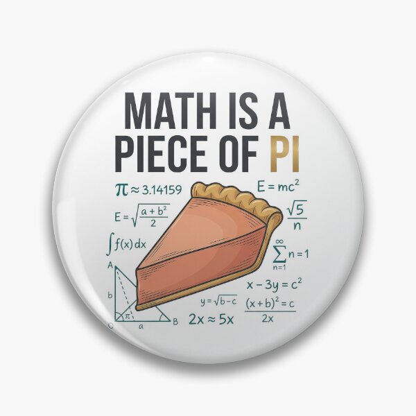 Item preview, Math Is a Piece of Pi – Elegant Math Humor T-Shirt | Pi Day Gift for Teachers & Students designed and sold by Verycutethings.