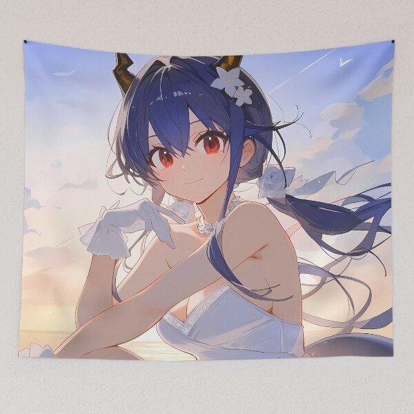 Item preview, Chen Prelude Graceful White Dress Ch’En Arknights Sunset Beach Anime Girl designed and sold by Tokyonomad.