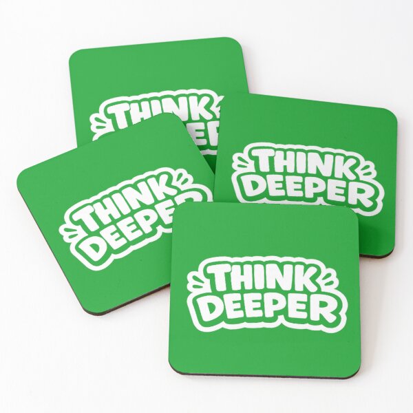 Item preview, Think Deeper – Minimal Educational Motivation Typography designed and sold by Amr Darwish Graphic designer.