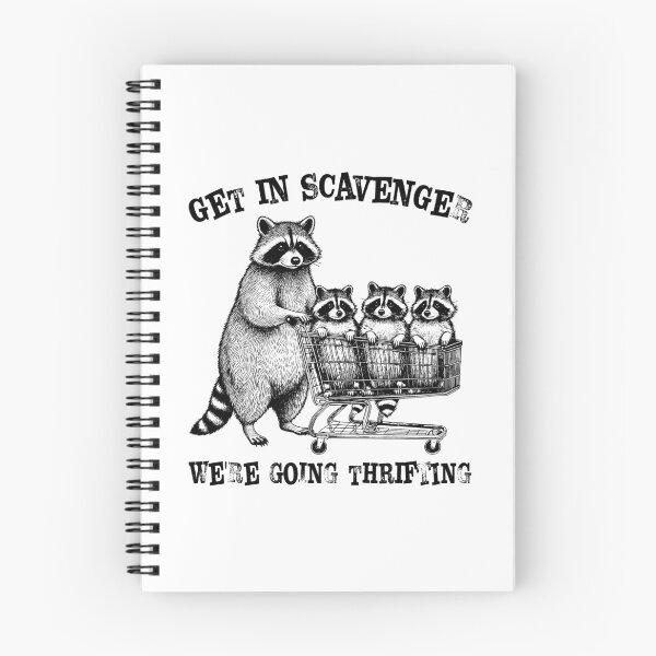 Item preview, Get In Scavenger We're Going Thrifting Vintage Thrifting Retro Raccoon Cartoon  designed and sold by gusmanvinagetti.