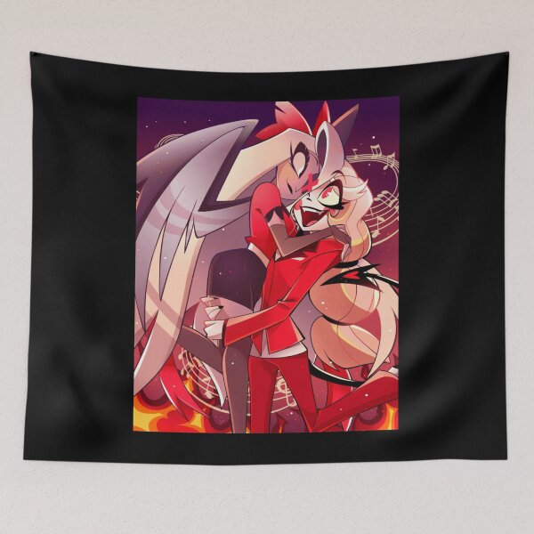 Item preview, Hazbin Hotel Vaggie And Charlie Romantic Embrace Design designed and sold by LucilleHShuman.