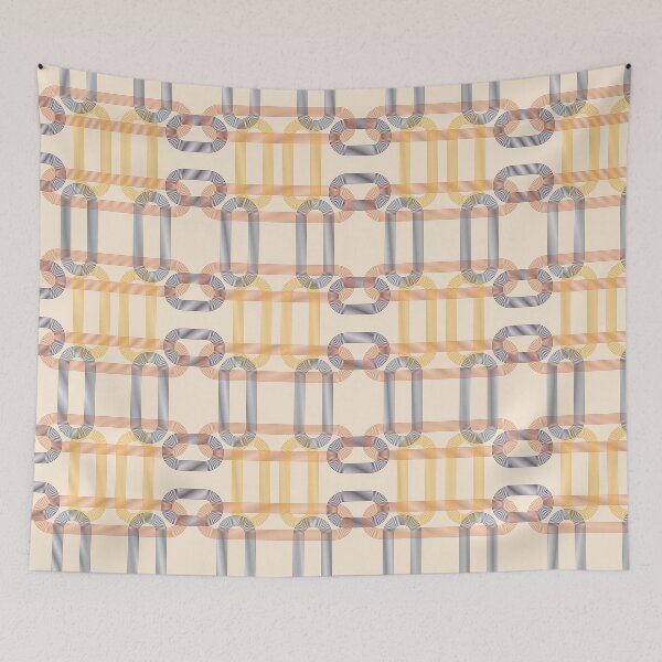 Item preview, Mid Century Linear Interlock Geometric Seamless Pattern designed and sold by SGStudio_Thailand.