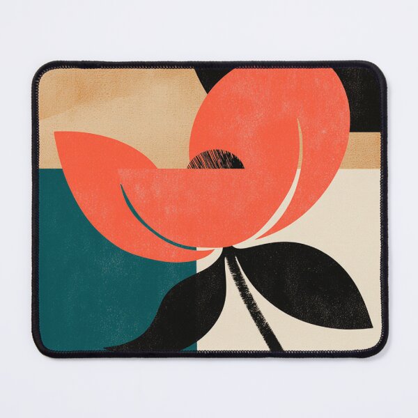 Item preview, Modern Coral Abstract Floral Art designed and sold by joycrysstudio.