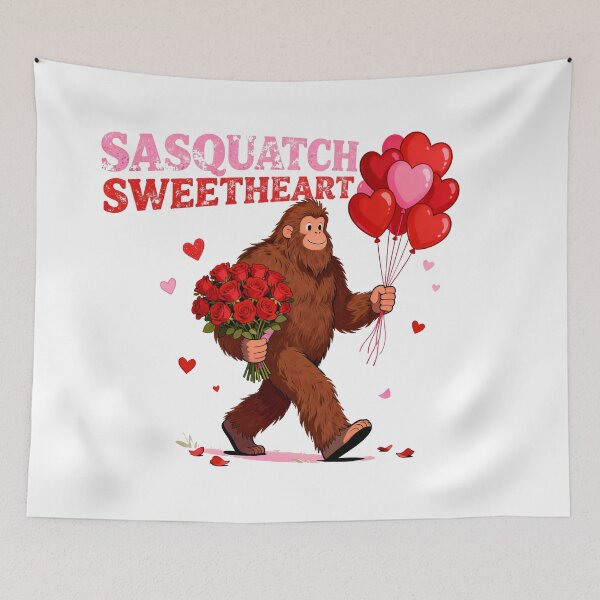 Item preview, Sasquatch Sweetheart Bigfoot Valentine | Funny Sasquatch Gift | Romantic Yeti designed and sold by Ink & Vibes.
