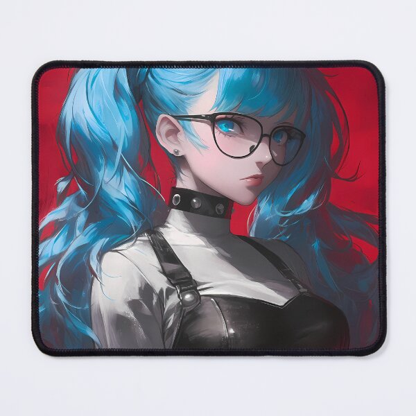 Item preview, Sae Niijima Persona 5 Blue Twin Ponytail Anime Girl Waifu Intense Crimson World designed and sold by Tokyonomad.