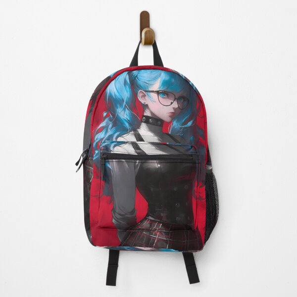 Item preview, Sae Niijima Persona 5 Blue Twin Ponytail Anime Girl Waifu Intense Crimson World designed and sold by Tokyonomad.