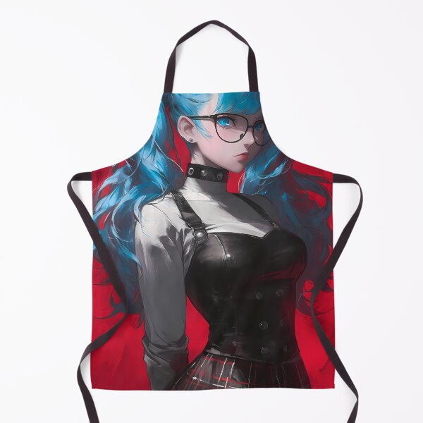 Item preview, Sae Niijima Persona 5 Blue Twin Ponytail Anime Girl Waifu Intense Crimson World designed and sold by Tokyonomad.