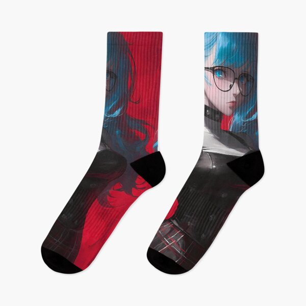 Item preview, Sae Niijima Persona 5 Blue Twin Ponytail Anime Girl Waifu Intense Crimson World designed and sold by Tokyonomad.