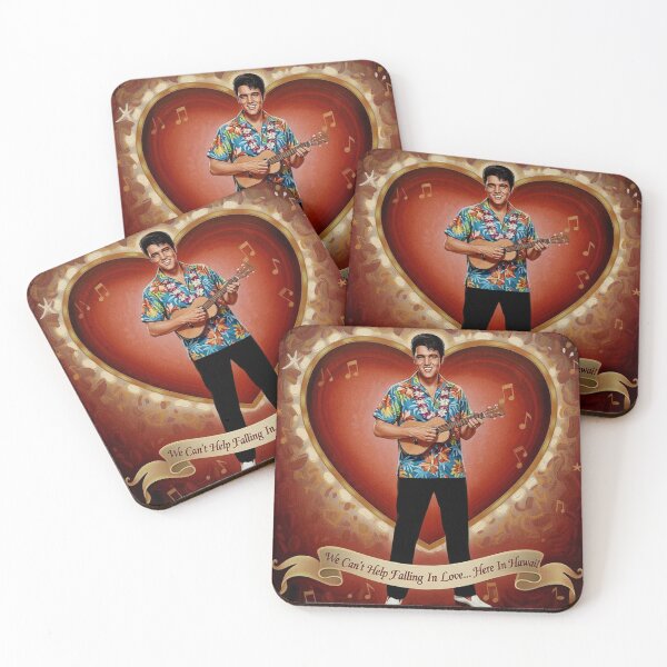 Item preview, Elvis Presley Valentine Art – "Blue Hawaii" Tropical Ukulele Tribute designed and sold by Art's Diner.
