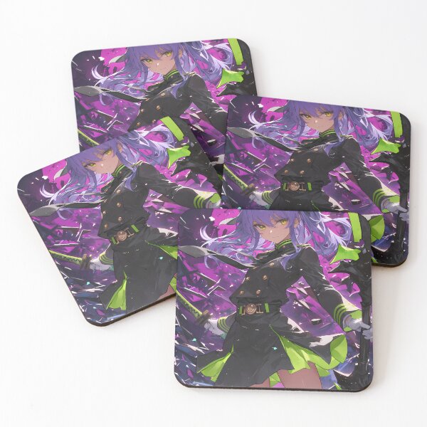 Item preview, Vibrant Hiiragi Shinoa Seraph Of The End Anime Girl Waifu Purple Battle Burst designed and sold by Tokyonomad.