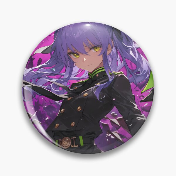 Item preview, Vibrant Hiiragi Shinoa Seraph Of The End Anime Girl Waifu Purple Battle Burst designed and sold by Tokyonomad.