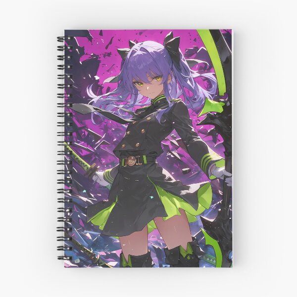 Item preview, Vibrant Hiiragi Shinoa Seraph Of The End Anime Girl Waifu Purple Battle Burst designed and sold by Tokyonomad.