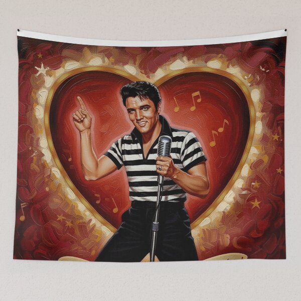 Item preview, Elvis Presley Valentine Art – "Best Cell-Mate" Oil Painting designed and sold by Art's Diner.