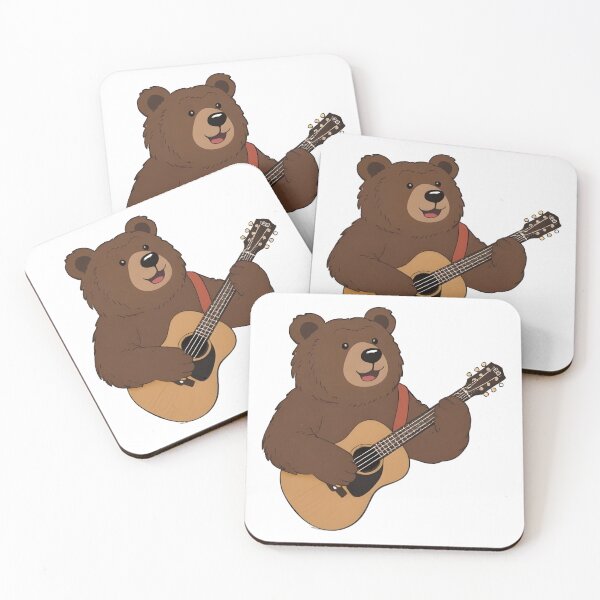 Item preview, school subject music A bear learning guitar at school designed and sold by Uglyandcute.