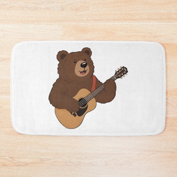 Item preview, school subject music A bear learning guitar at school designed and sold by Uglyandcute.