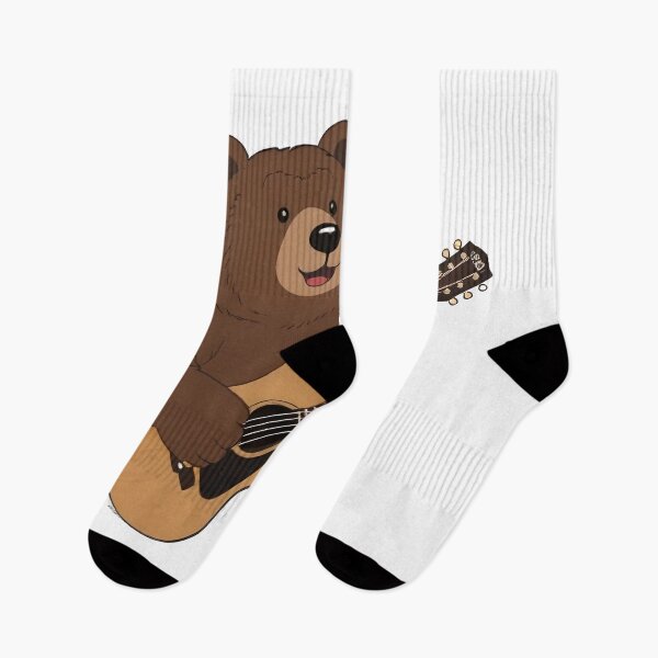 Item preview, school subject music A bear learning guitar at school designed and sold by Uglyandcute.
