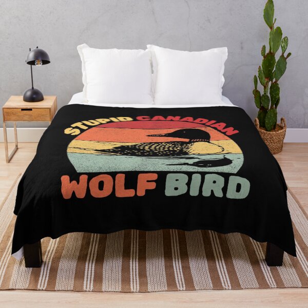 Item preview, Funny Stupid Canadian Wolf Bird Retro Romance designed and sold by GesanoSchuza.