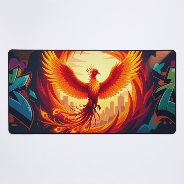 Item preview, Urban phoenix in flames designed and sold by FrenchRomani.