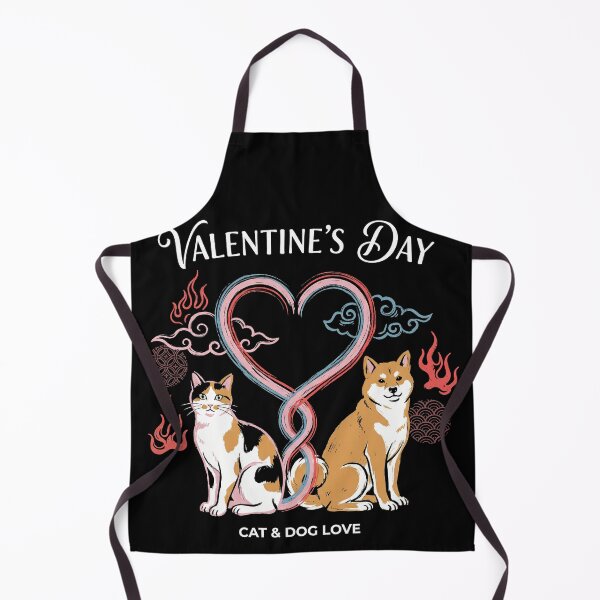Item preview, Shiba Inu and Calico Cat Heart Tails Valentine Art designed and sold by zzz888.