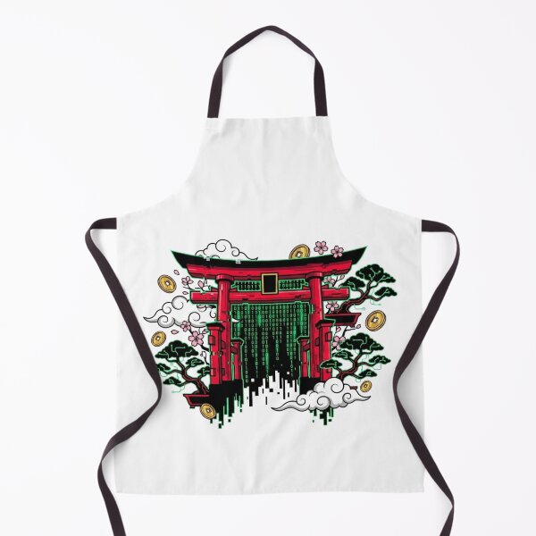 Item preview, Digital glitch effect Torii gate Japanese landscape vector design designed and sold by Tong4130.