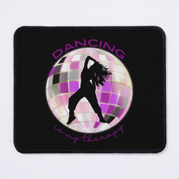 Item preview, Dancing Is My Therapy – Disco Ball Dancer Silhouette designed and sold by S-and-W-4ever.