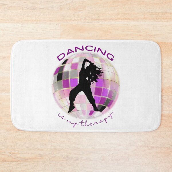 Item preview, Dancing Is My Therapy – Disco Ball Dancer Silhouette designed and sold by S-and-W-4ever.