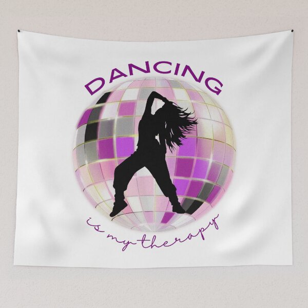 Item preview, Dancing Is My Therapy – Disco Ball Dancer Silhouette designed and sold by S-and-W-4ever.