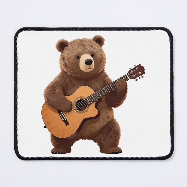 Item preview, school subject music A bear learning guitar at school designed and sold by Uglyandcute.
