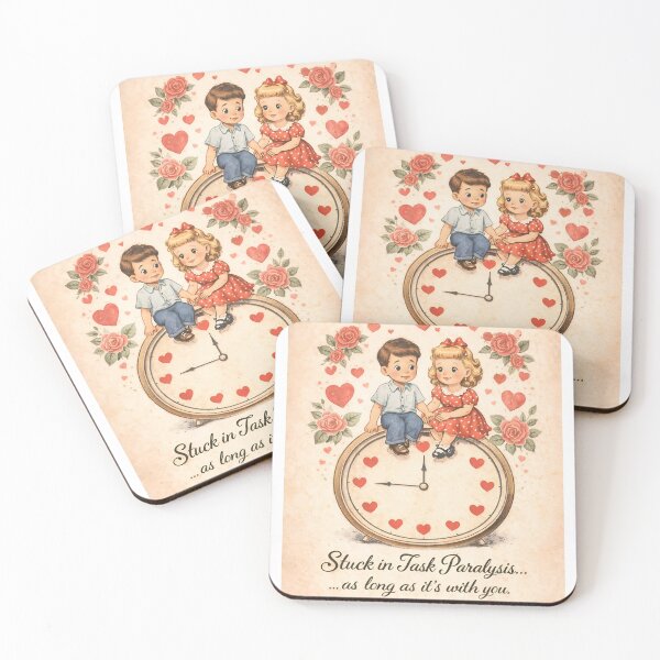 Item preview, Neurodivergent ADHD Valentine Illustration Stuck in Task Paralysis  designed and sold by MukuMint.